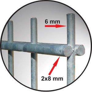 Doppelstabmatte 8-6-8